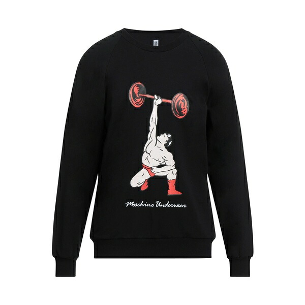 【送料無料】 モスキーノ メンズ パーカー・スウェットシャツ アウター Sweatshirts Black｜asty