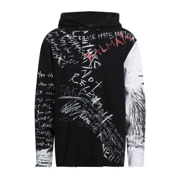 【貨物輸送無料】 バルマン メンズ パーカー・スウェットシャツ アウター Sweatshirts Black