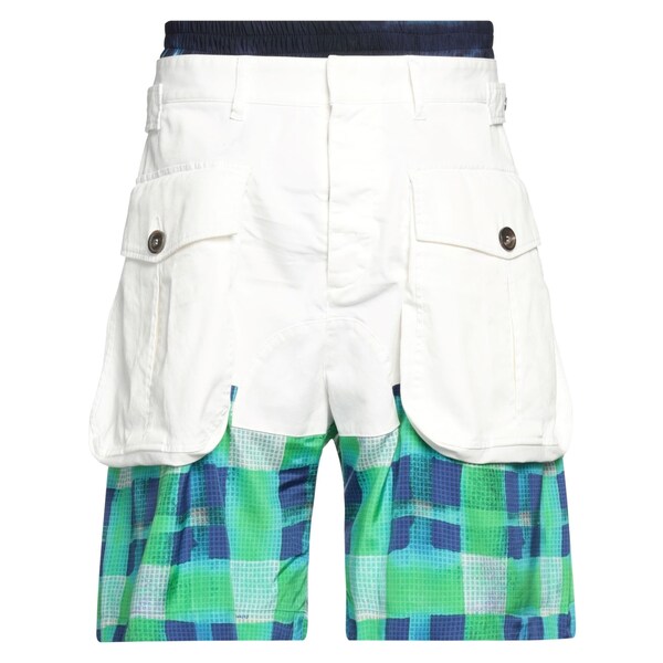 【貨物輸送無料】 ディースクエアード メンズ 心地好いズボン下 ボトムス Shorts \u0026 Bermuda Shorts White
