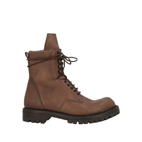 【貨物輸送無料】 リックオウエンス メンズ ブーツ シューズ Ankle boots Brown