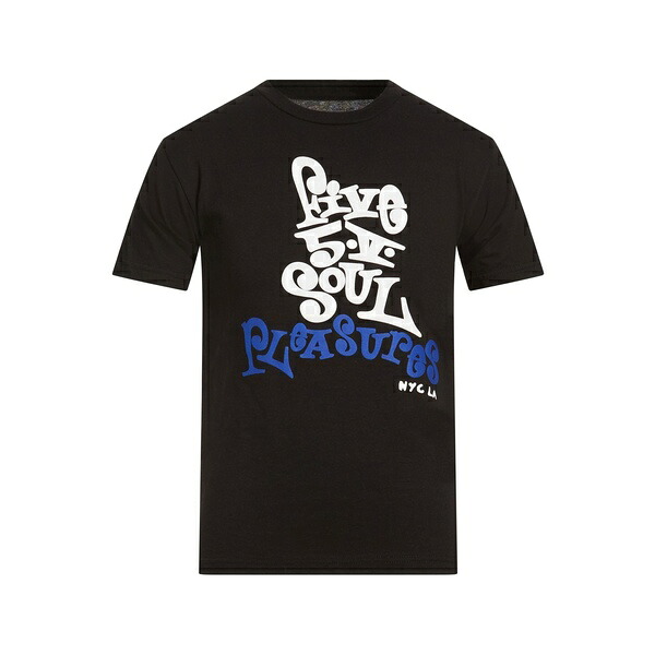 【送料無料】 プレジャーズ メンズ Tシャツ トップス T-shirts Black|asty