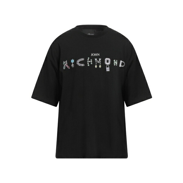 【送料無料】 ジョン リッチモンド メンズ Tシャツ トップス T-shirts Black|asty