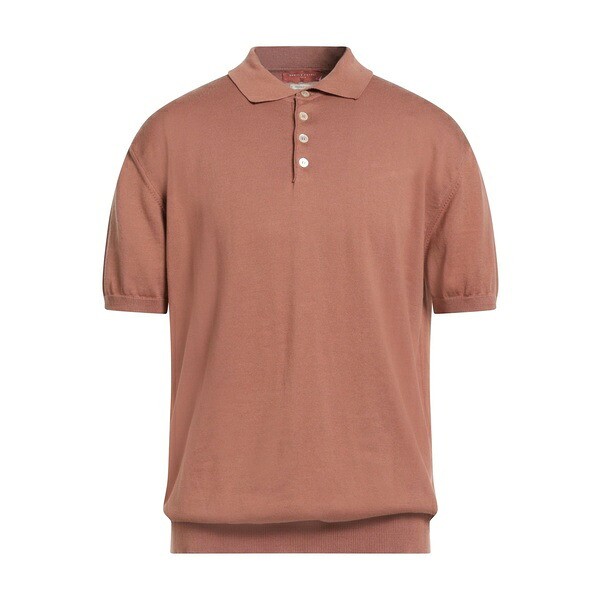 【貨物輸送無料】 ダニエル フィエゾリ メンズ プルオーバー トップス Polo shirts Brown