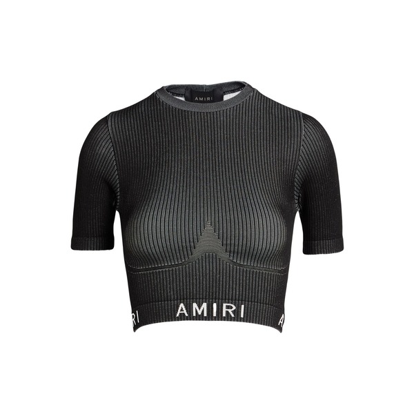 【送料無料】 アミリ レディース Tシャツ トップス T-shirts Black｜asty