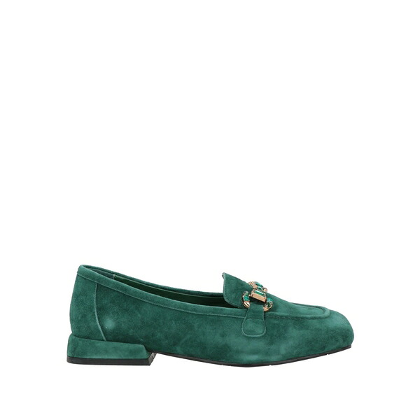 【貨物輸送無料】 トスカブルー? レディース スリッポン・ローファー シューズ Loafers Green