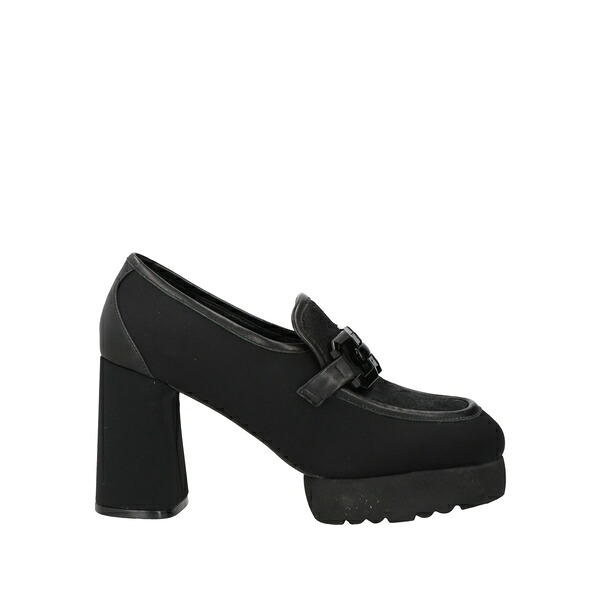 【貨物輸送無料】 ジャ航空マイル レディース スリッポン・ローファー シューズ Loafers Black