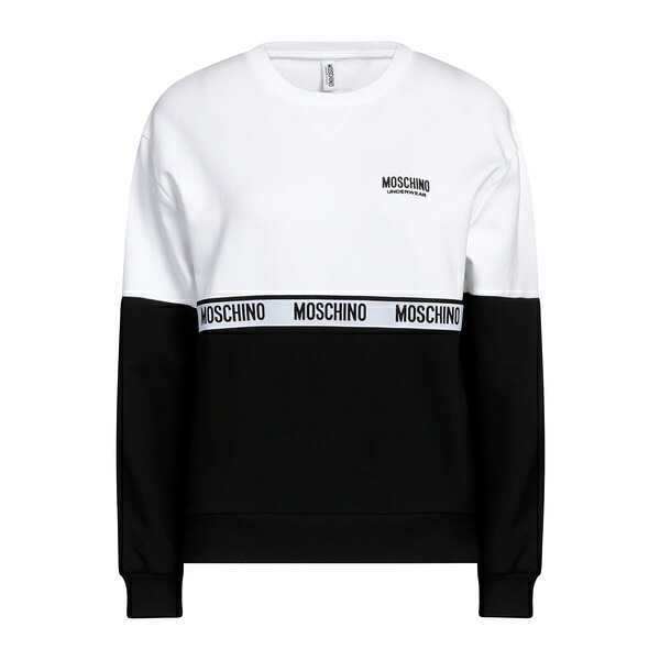 【貨物輸送無料】 モスキーノ レディース パーカー・スウェットシャツ アウター Sweatshirts White