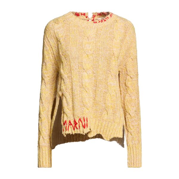 【貨物輸送無料】 マルニ レディース 編み物\u0026プルオーバー アウター Sweaters Yellow
