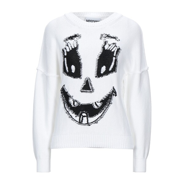 【貨物輸送無料】 モスキーノ レディース 編み物\u0026プルオーバー アウター Sweaters White