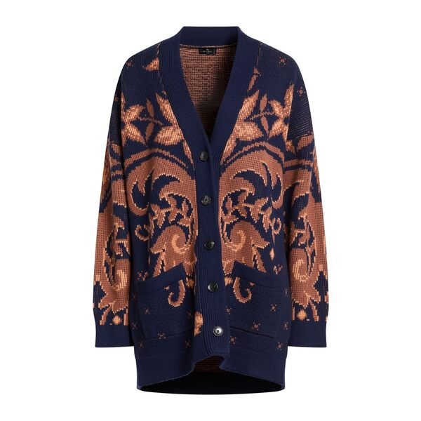 【貨物輸送無料】 エトロ レディース ジレー アウター Cardigans Blue
