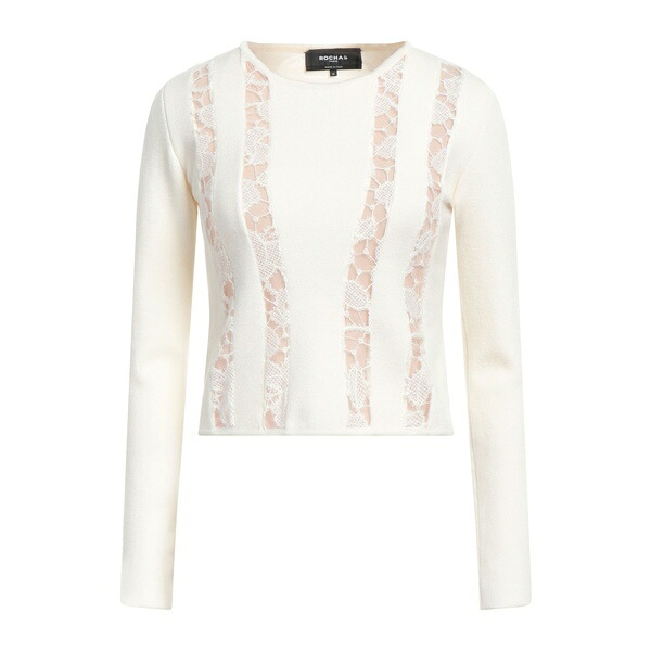 【貨物輸送無料】 ロシャス レディース 編み物\u0026スウェーター アウター Sweaters White