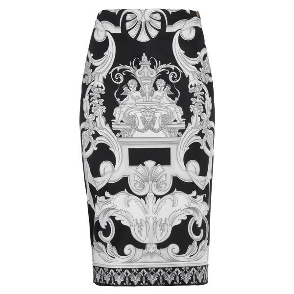 【貨物輸送無料】 ヴェルサーチ レディース スコート ボトムス Midi skirts Black