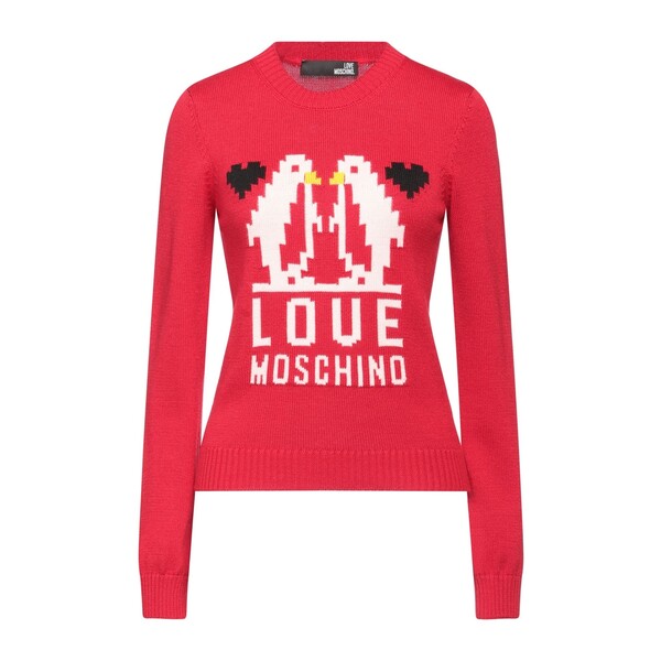 【送料無料】 モスキーノ レディース ニット&セーター アウター Sweaters Red|asty