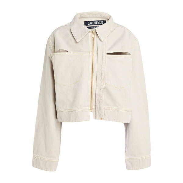 【貨物輸送無料】 ジャクエムス レディース 上衣＆上衣 アウター Denim outerwear Grey コート・ジャケット-レディースファッション
