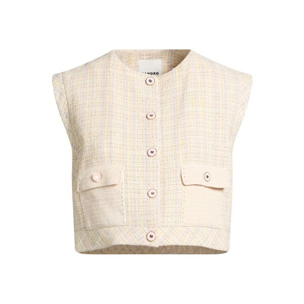 【送料無料】 サンドロ レディース ジャケット&ブルゾン アウター Jackets Beige|asty