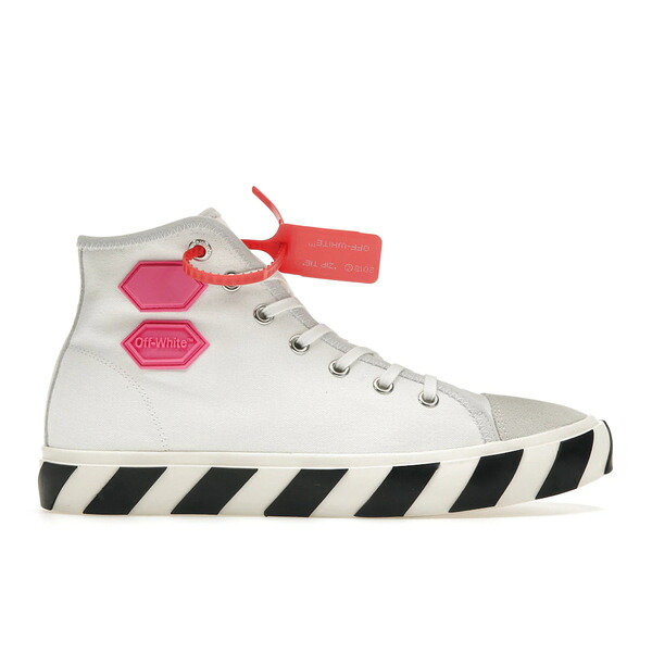 OFF-WHITE オフホワイト メンズ スニーカー  【OFF-WHITE Vulcanized Hi Top White Fuchsia】  サイズ EU_44(29.0cm) White/Fuchsia-Black