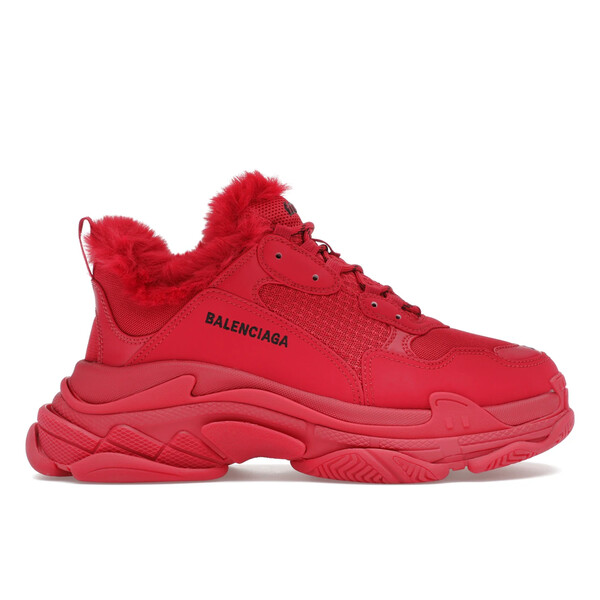 Balenciaga バレンシアガ メンズ スニーカー  【Balenciaga Triple S Faux Fur Burgundy】  サイズ US_7(25.0cm) Burgundy