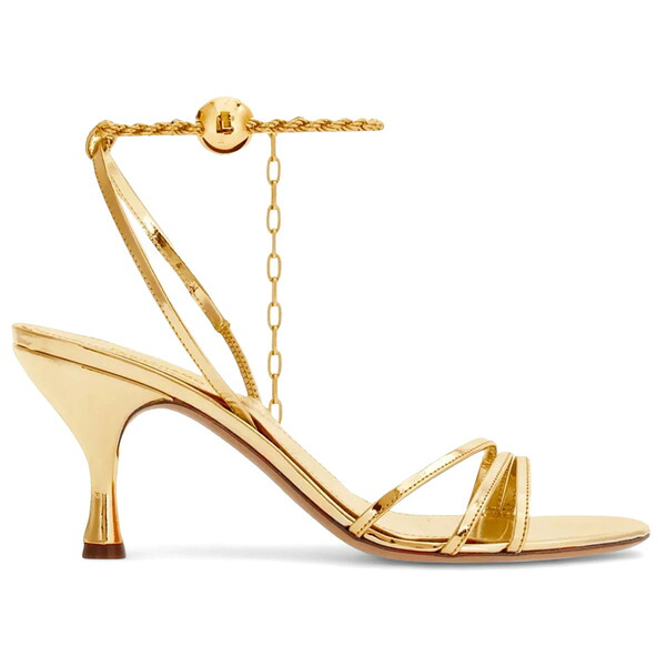 Ferragamo フェラガモ レディース スニーカー  【Ferragamo 70mm Ankle-Chain Sandals Gold (Women)】  サイズ US_W_4.5 Gold