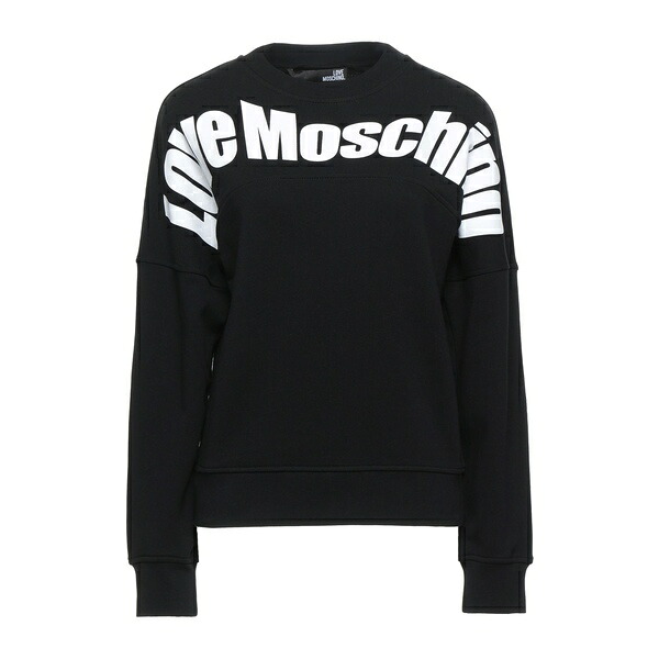 【貨物輸送無料】 モスキーノ レディース パーカー・スウェットシャツ アウター Sweatshirts Black
