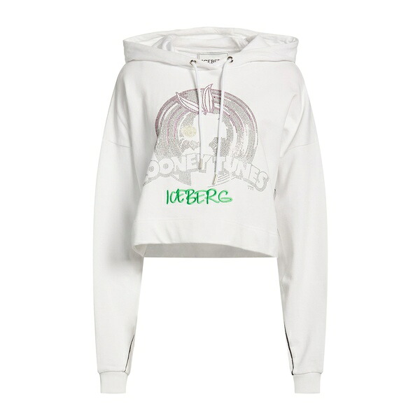 【貨物輸送無料】 アイスバーグレタス レディース パーカー・スウェットシャツ アウター Sweatshirts White