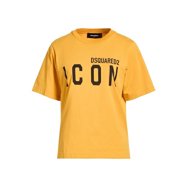 【送料無料】 ディースクエアード レディース Tシャツ トップス T-shirts Yellow