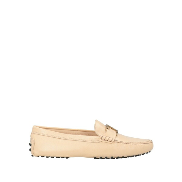 【貨物輸送無料】 トッズ レディース スリッポン・ローファー シューズ Loafers Beige
