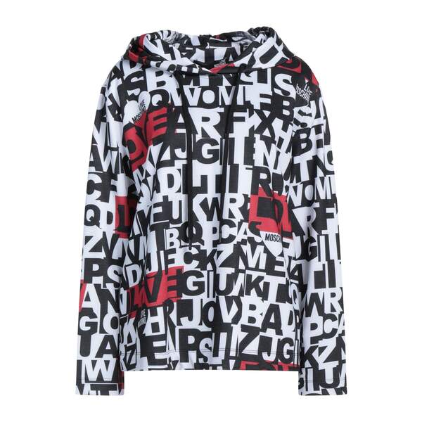 【貨物輸送無料】 モスキーノ レディース パーカー・スウェットシャツ アウター Sweatshirts Black