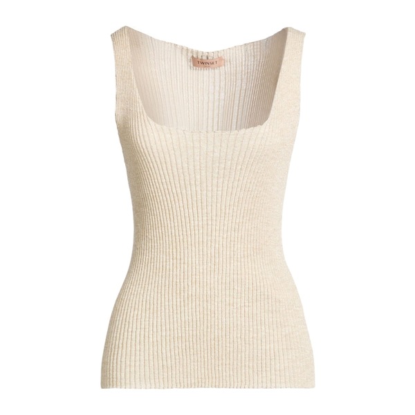 【貨物輸送無料】 ツイン仕掛ける レディース プルオーバー トップス Tops Beige