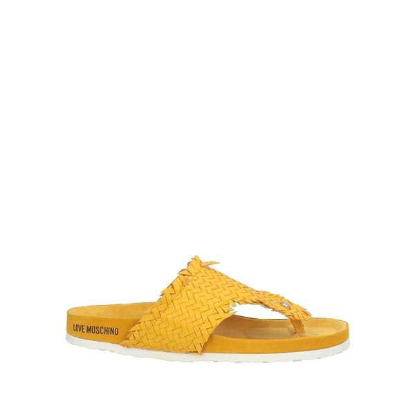 【送料無料】 モスキーノ レディース サンダル シューズ Thong sandals Yellow｜asty