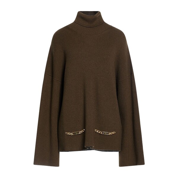 【貨物輸送無料】 エリザベスフランキ レディース 編み物\u0026スウェーター アウター Turtlenecks Green