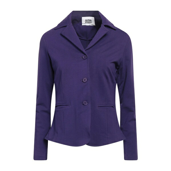 【送料無料】 アルファス テューディオ レディース ジャケット&ブルゾン アウター Blazers Purple|asty