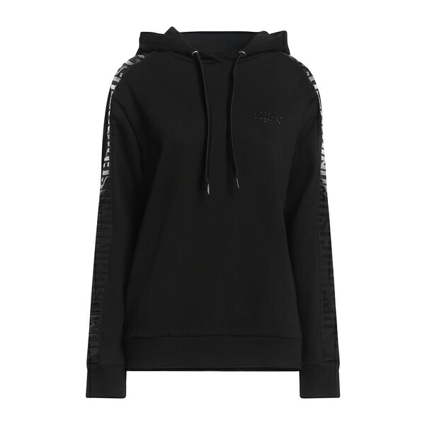 【貨物輸送無料】 モスキーノ レディース パーカー・スウェットシャツ アウター Sweatshirts Black