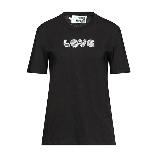 【貨物輸送無料】 モスキーノ レディース プルオーバー トップス T-shirts Black