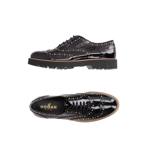 【貨物輸送無料】 ホー火器 レディース オックスフォード シューズ Lace-up shoes Black