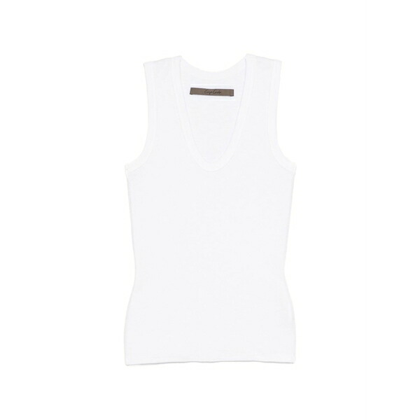 エンザ コスタ レディース カットソー トップス Textured rib cotton tank top White｜asty 31,720円