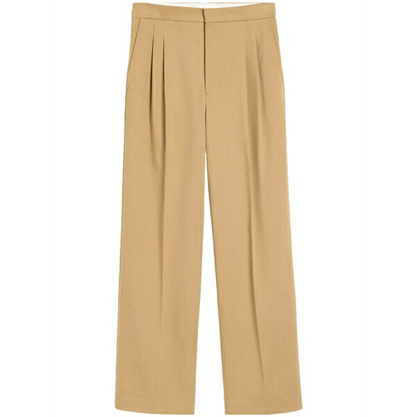 アミ メンズ カジュアルパンツ ボトムス Cotton wide-leg trousers Neutrals|asty