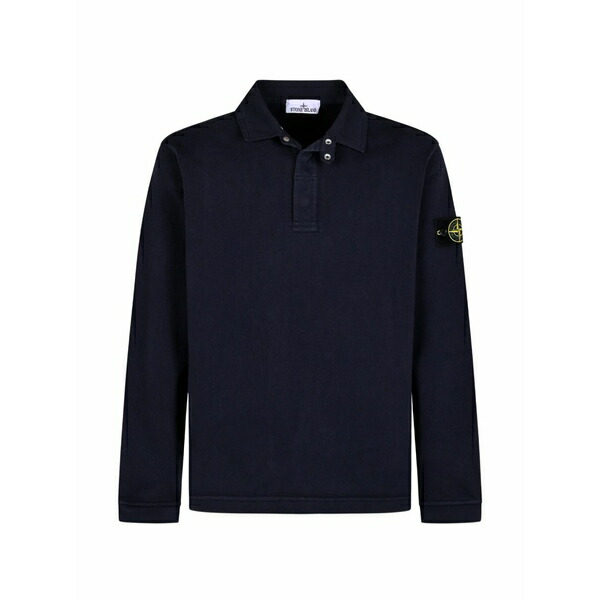ストーンアイランド メンズ ポロシャツ トップス 6100001 logo-patch polo shirt Blue｜asty
