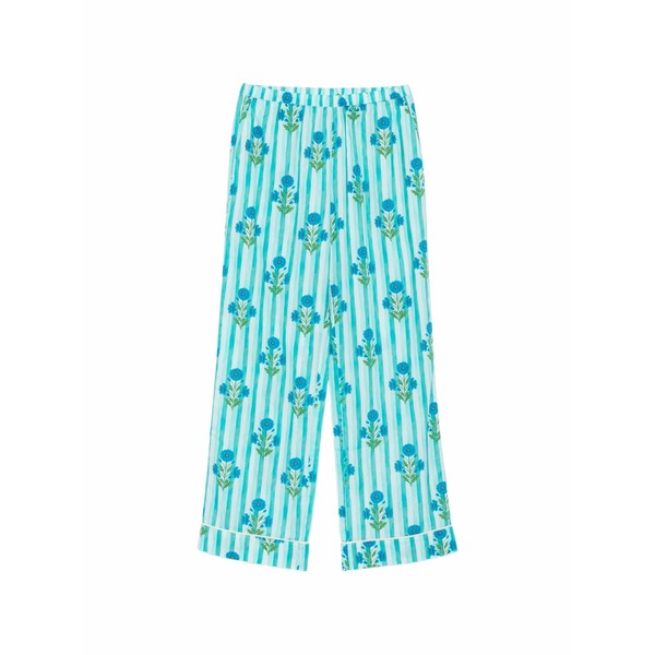 エムシーツーセイントバース レディース カジュアルパンツ ボトムス Inessa floral-print striped trousers Blue｜asty