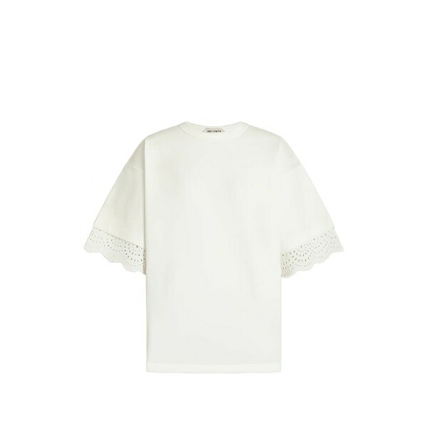 アルベルタ フェレッティ レディース Tシャツ トップス Sleeve-detail t-shirt White|asty