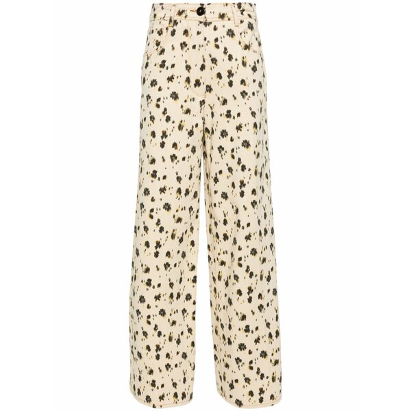 フォルテ フォルテ レディース カジュアルパンツ ボトムス Leopard-print palazzo pants Neutrals|asty