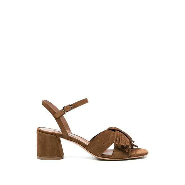 カサディ レディース サンダル シューズ Fringe-detail knotted sandals Brown｜asty