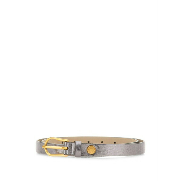 ジャンニ・キアリーニ レディース ベルト アクセサリー Logo-buckle leather belt Silver｜asty