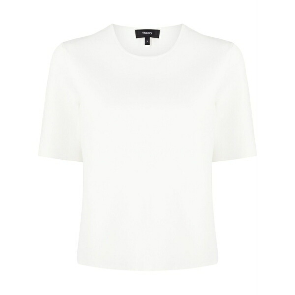 セオリー レディース Tシャツ トップス Short-sleeve jersey t-shirt White|asty
