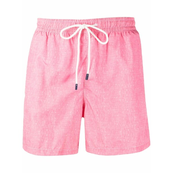 フェデーリ メンズ カジュアルパンツ ボトムス Logo-patch swim shorts Pink|asty