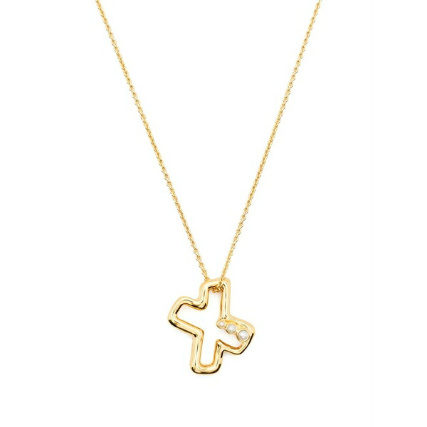 ミッソマ レディース ネックレス・チョーカー・ペンダントトップ アクセサリー Pearl-embellished initial pendant necklace Gold|asty
