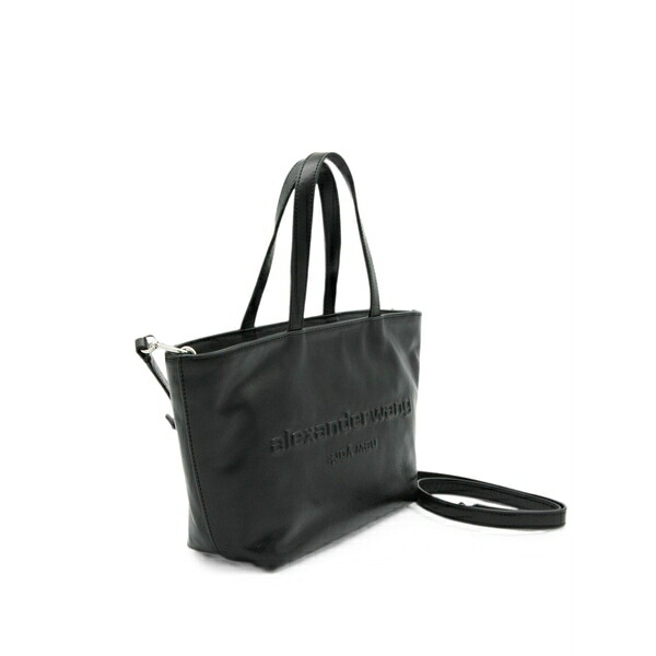 アレキサンダーワン レディース トートバッグ バッグ Embossed-logo leather tote bag Black｜asty