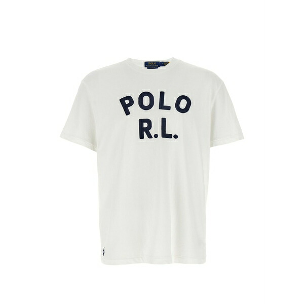 ラルフローレン メンズ Tシャツ トップス Logo-patch t-shirt White｜asty