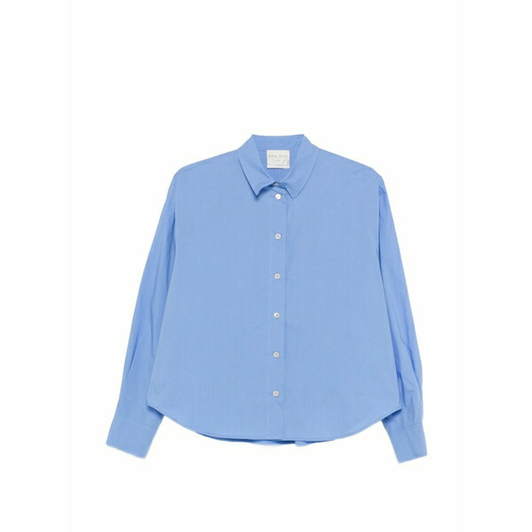 フォルテ フォルテ レディース シャツ トップス Boxy-fit shirt Blue｜asty
