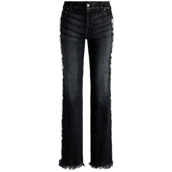 アリス アンド オリビア レディース デニムパンツ ボトムス Roxie jeans Black|asty