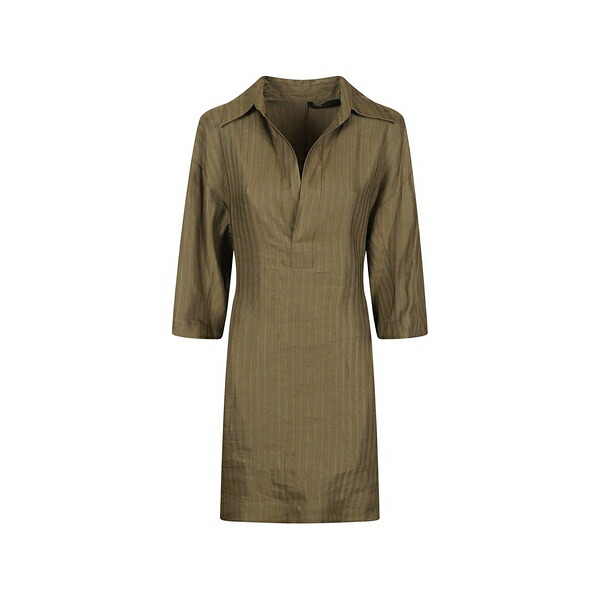 ペーター ペトロフ レディース ワンピース トップス Spread-collar mini dress Green｜asty